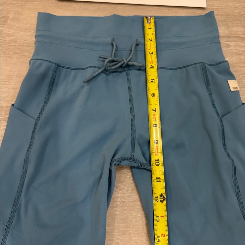 VUORI Daily Pocket Leggings Blue 7/8 Cuffed Ankle Drawstring Waist - S - Picture 4 of 7